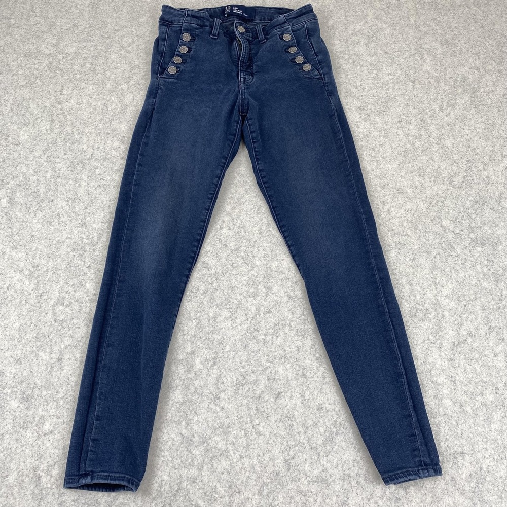 Gap Denim High Rise Universal Legging Jeans Womens 8/29L (27x28) Blue Stretch